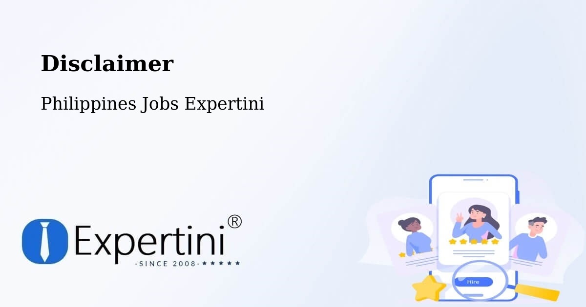 Disclaimer – Barayong - Philippines Jobs Expertini