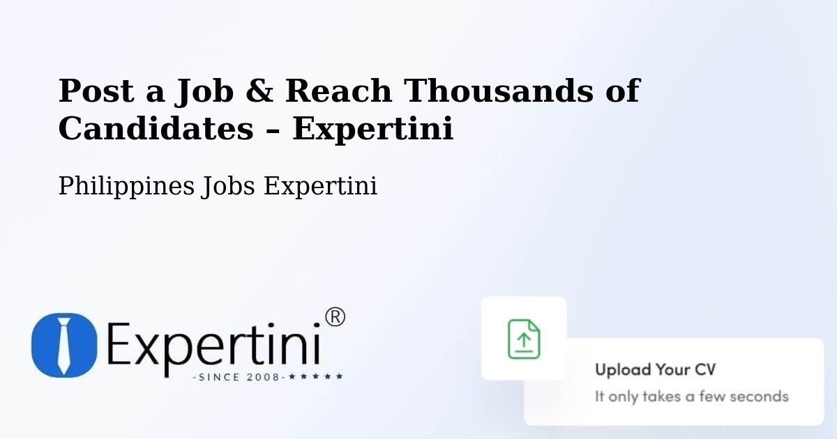 Post a Job in Barayong – Hire the Right Talent - Barayong, Philippines Jobs Expertini